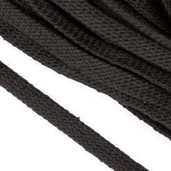 Шнур х/б. Цвет чёрный. Ширина 12 мм. (турецкое плетение).