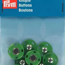 PRYM Пришивные кнопки, металл, 14 мм, зеленый, 5 шт.