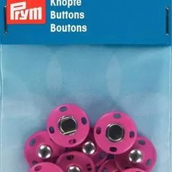 PRYM Пришивные кнопки, металл, 14 мм, розовый,  5 шт.