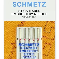 Иглы для вышивки Schmetz 130/705H-E №75(3), 90(2) (5 игл).