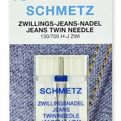 Иглы для джинсы двойные Schmetz 130/705H-J ZWI №100/4.0 (1 игла).
