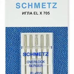 Иглы для плоскошовных машин Schmetz хромированные ELx705 CF №80 (5 игл).