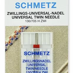 Иглы универсальные двойные Schmetz 130/705H ZWI №80/2.5 (1 игла).