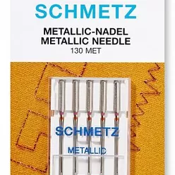 Иглы для металлизированных нитей Schmetz 130 MET NM №80 (5 игл).