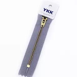 Молния джинс неразъёмная YKK латунь Тип 3 10 см. Цвет 272.