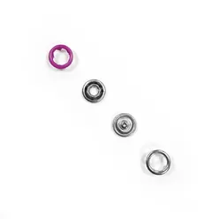 Кнопка трикотажная (кольцо) 9,5 мм. Цвет тёмно-розовый матовый. Упаковка 100 шт.