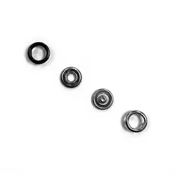Кнопка трикотажная (кольцо) 9,5 мм. Цвет чёрный матовый. Упаковка 10 шт.