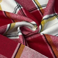 Рубашечная фланель КЛЕТКА КРАСНЫЙ/МОЛОЧНЫЙ.