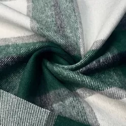 Рубашечная фланель КЛЕТКА ТЁМНО-ЗЕЛЁНЫЙ/БЕЛЫЙ.