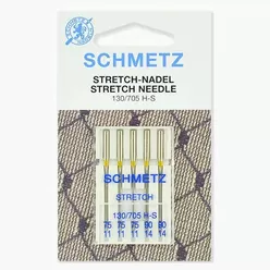 Иглы стрейч Schmetz 130/705H-S №75(3),№90(2) (5 игл).